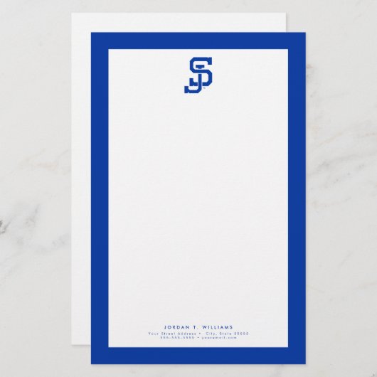 SJ Spartans logo Briefpapier (Voorkant / Achterkant)