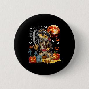 Sjaal Baarddrake Kabouter Piraten Halloween Gesned Ronde Button 5,7 Cm