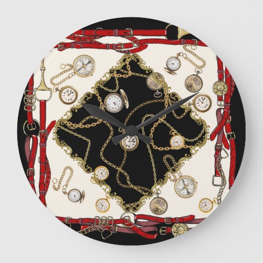  sjaal: kettingklokpatroon grote klok (Voorkant)