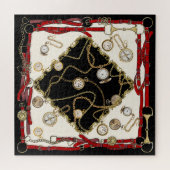 sjaal: kettingklokpatroon legpuzzel (Horizontaal)