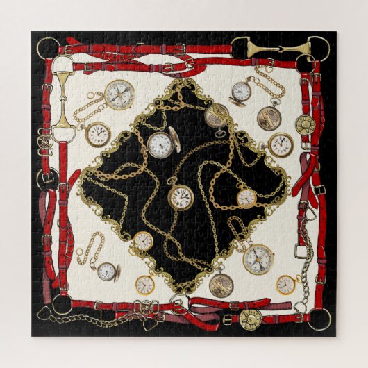 sjaal: kettingklokpatroon legpuzzel (Verticaal)