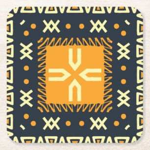 Sjaal ontwerp: Indiase Batikplein. Kartonnen Onderzetters