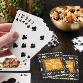 Sjaal ontwerp: Indiase Batikplein. Pokerkaarten (Insitu)