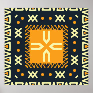Sjaal ontwerp: Indiase Batikplein. Poster
