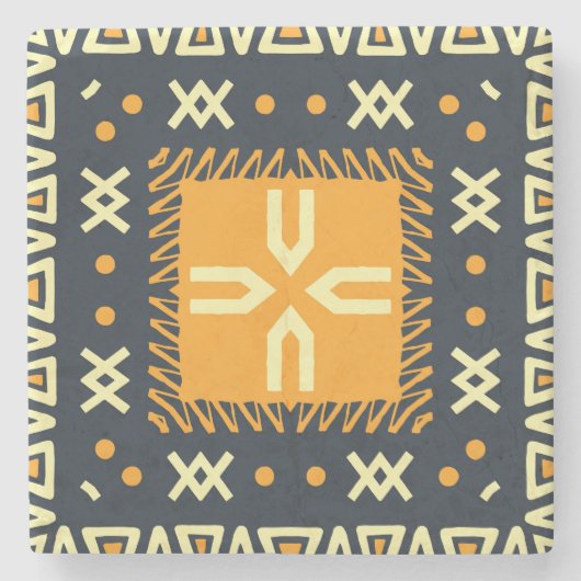 Sjaal ontwerp: Indiase Batikplein. Stenen Onderzetter (Voorkant)