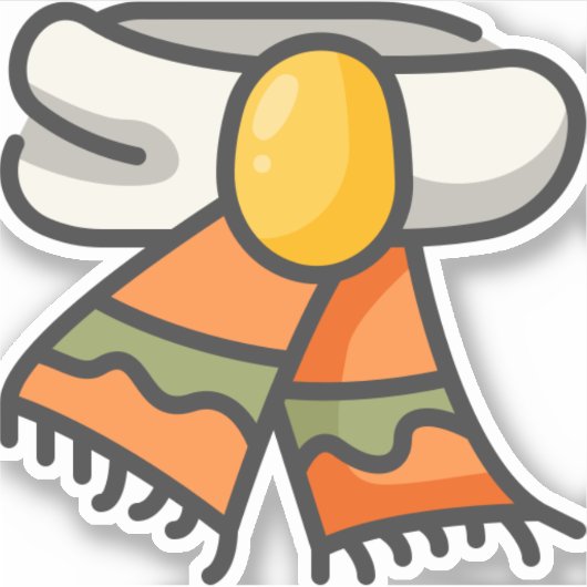 sjaal sticker (Voorkant)