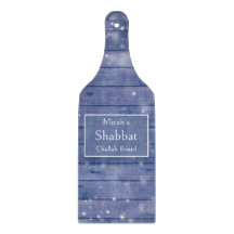 Sjabbats Challah Bord, Blauwe Hout, Rustieke Boerd