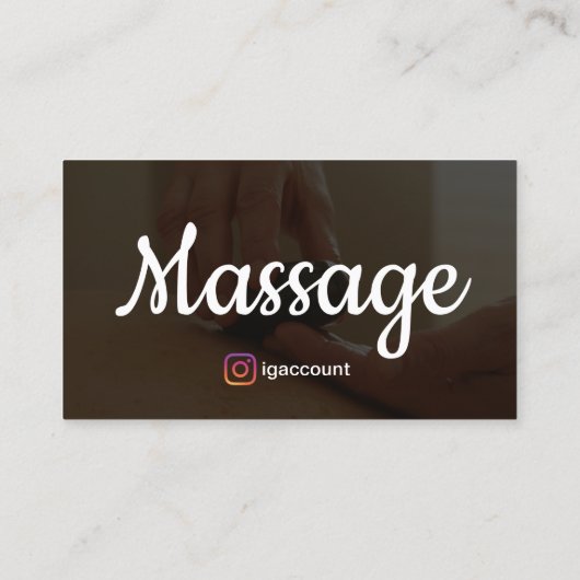 Sjablonen Design Moderne Massagetherapie Visitekaartje (Achterkant)