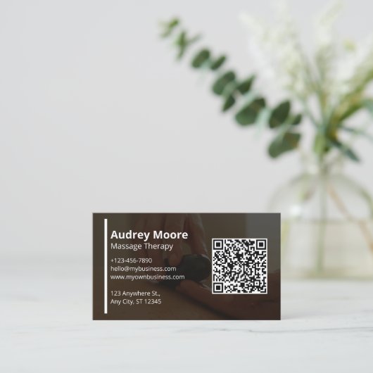 Sjablonen Design Moderne Massagetherapie Visitekaartje (Staand voorkant)