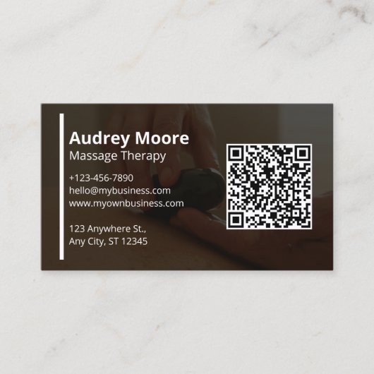 Sjablonen Design Moderne Massagetherapie Visitekaartje (Voorkant)