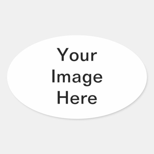 SJABLONEN eenvoudig TEKST PHOTO bulkprijzen toevoe Ovale Sticker (Voorkant)