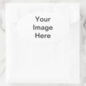 SJABLONEN eenvoudig TEKST PHOTO bulkprijzen toevoe Ovale Sticker (Tas)