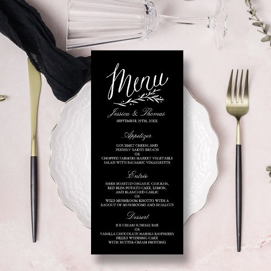 Sjablonen in het menu Elegant Black and White Wedd