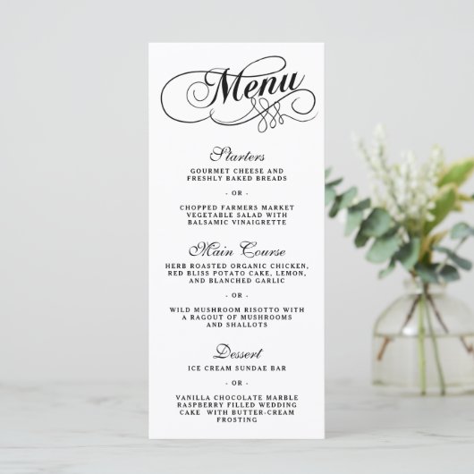 Sjablonen in het menu Elegant Black and White Wedd (Staand voorkant)