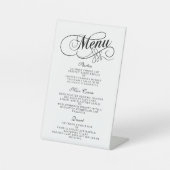 Sjablonen in het menu Elegant Black and White Wedd Reclamebord Met Voetstuk (Voorkant)