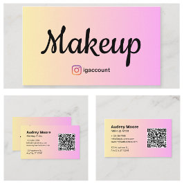Sjablonen Make-up Artiest Girlachtig Visitekaartje