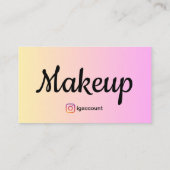 Sjablonen Make-up Artiest Girly Visitekaartje (Achterkant)