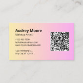 Sjablonen Make-up Artiest Girly Visitekaartje (Voorkant)