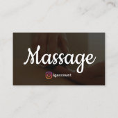 Sjablonen ontwerp moderne massage therapie visitekaartje (Achterkant)