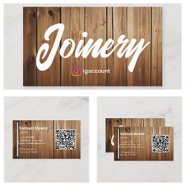 Sjablonen QR-code voor professionele schrijnwerkza Visitekaartje