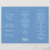 Sjablonen van het Blue Starfish Tri-Fold Wedding P (Voorkant)