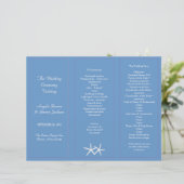 Sjablonen van het Blue Starfish Tri-Fold Wedding P (Staand voorkant)