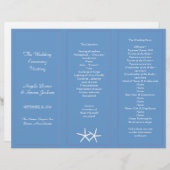Sjablonen van het Blue Starfish Tri-Fold Wedding P (Voorkant / Achterkant)