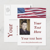 Sjablonen van het Briefkaart van de verkiezingscam (Voorkant / Achterkant)