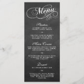 Sjablonen van het Elegant Chalkboard Wedding Menu (Voorkant)