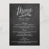 Sjablonen van het Elegant Chalkboard Wedding Menu (Voorkant)