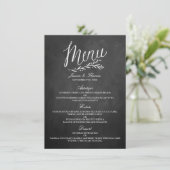 Sjablonen van het Elegant Chalkboard Wedding Menu (Staand voorkant)