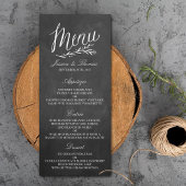 Sjablonen van het Elegant Chalkboard Wedding Menu