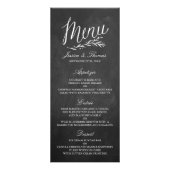 Sjablonen van het Elegant Chalkboard Wedding Menu (Voorkant)