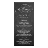 Sjablonen van het Elegant Chalkboard Wedding Menu (Voorkant)