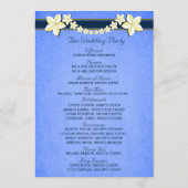 Sjablonen van het Rustic Blue Floral Wedding Progr (Achterkant)