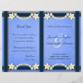 Sjablonen van het Rustic Blue Floral Wedding Progr (Voorkant)
