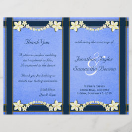 Sjablonen van het Rustic Blue Floral Wedding Progr