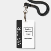 Sjablonen voor Business Visitor Logo Badge (Achterkant met lanyard)