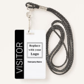 Sjablonen voor Business Visitor Logo Badge (Achterkant met draagriem)