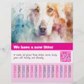 sjablonen voor de verkoop van puppy's flyer (Voorkant)