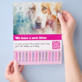 sjablonen voor de verkoop van puppy's flyer (Hand)