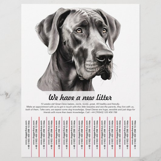 sjablonen voor de verkoop van puppy's flyer (Voorkant)