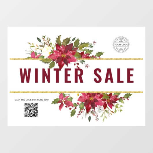 Sjablonen voor feestdagen in de winterwinkel raamsticker (Vel)