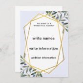 Sjablonen voor huwelijksuitnodiging kaart (Voorkant / Achterkant)