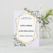 Sjablonen voor huwelijksuitnodiging kaart (Staand voorkant)