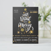 Sjablonen voor kerstfeestjes kaart (Staand voorkant)