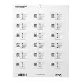 Sjablonen voor logo's voor zakelijke visitekaartje etiket (Full Sheet)