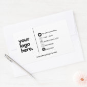 Sjablonen voor logo's voor zakelijke visitekaartje rechthoekige sticker (Envelop)