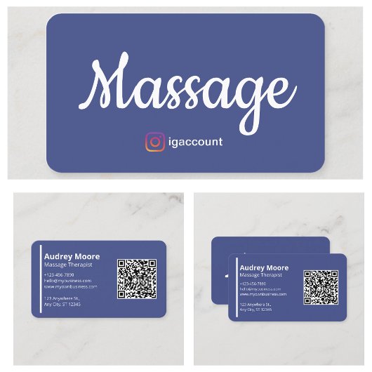 Sjablonen voor Massage Therapeuten QR Visitekaartje