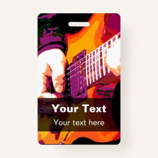 Sjablonen voor Music Concert Event Badge (Voorkant)